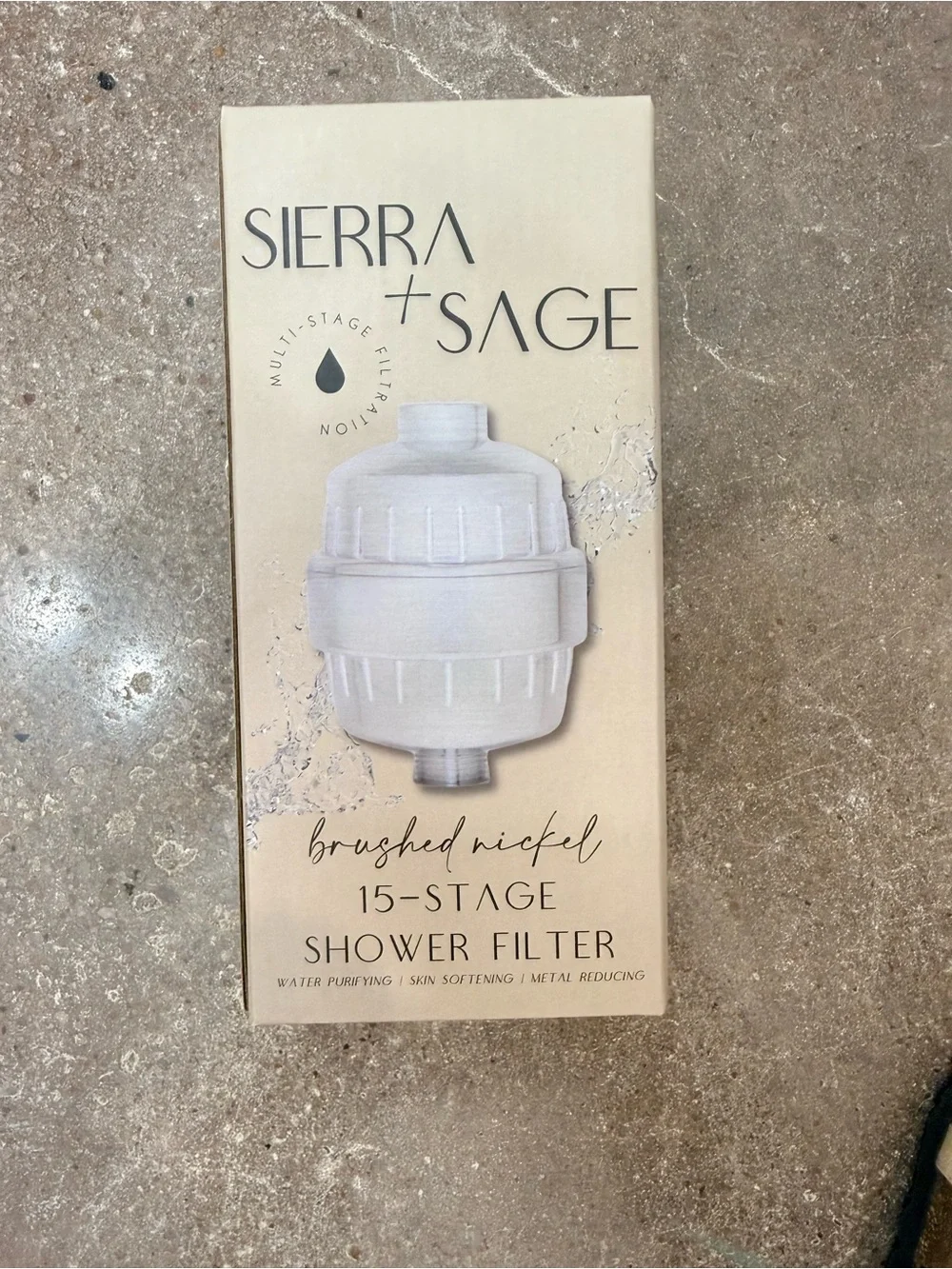 Brushed Nickel Shower Filter - 15-Stage Water Purifier
